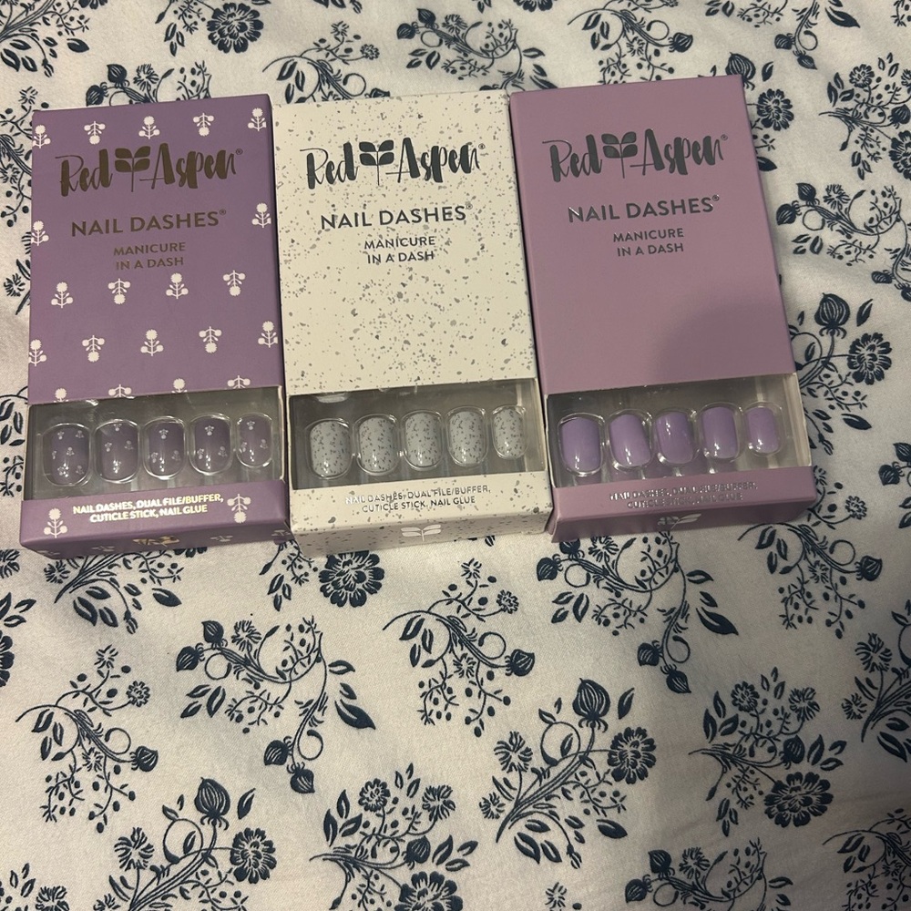 Set of 3 Brand New Red Aspen Nails